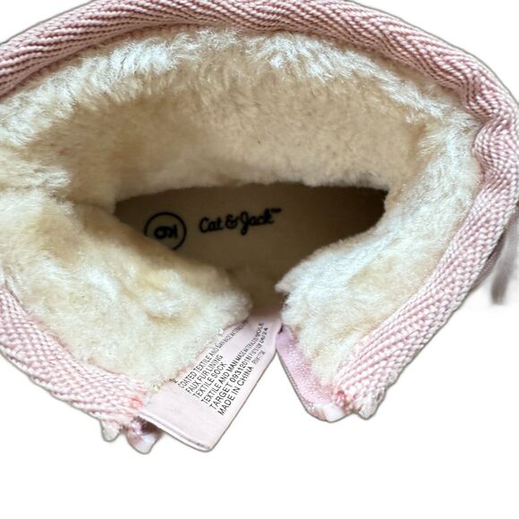 Toddler Sophia Zipper Booties - Cat & Jack Blush 9T - Picture 7 of 8